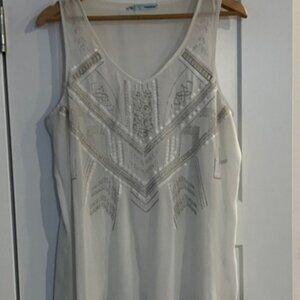 Embellished V-Neck Tank Top